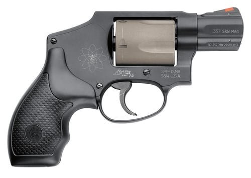 Smith & Wesson 103061 Model 340 Personal Defense 357 Mag 5 Shot 1.88" Black Stainless Steel Barrel, Titanium Cylinder, Black Scandium Alloy J-Frame, Black Polymer Grip, No Internal Lock