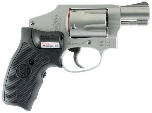 Smith & Wesson 150972 Model 642 w/Laser *CA Compliant J-Frame 38 Special +P 5 Shot 1.88" Stainless Steel Barrel, Stainless Cylinder, Stainless Aluminum Frame, Crimson Trace Lasergrip, Concealed Hammer