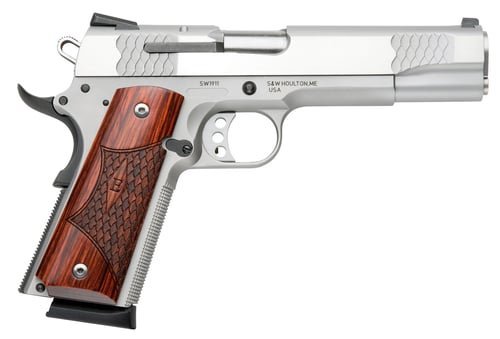 SW1911 45ACP 5" SS/WD E-SERIES | 108482 WHITE DOT SIGHTS