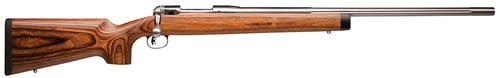 Savage Arms 01269 12 BVSS Full Size 223 Rem 4+1 26" Stainless Heavy Fluted Barrel, Matte Stainless Steel Receiver Drilled & Tapped ,Satin Brown Fixed Laminate Stock, Right Hand
