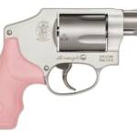 Smith & Wesson 150466 Model 642 Airweight 38 S&W Spl +P 5 Shot 1.88" Stainless Steel Barrel/Cylinder, Matte Silver Aluminum Alloy J-Frame, Pink Polymer Grip, Snag-free Enclosed Hammer, Internal Lock