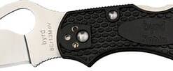 Spyderco BY10PBK2 Byrd Robin 2 Lightweight 2.43" Folding Drop Point Plain 8Cr13MoV SS Blade Black Bi-Directional Texturing FRN Handle Includes Pocket Clip